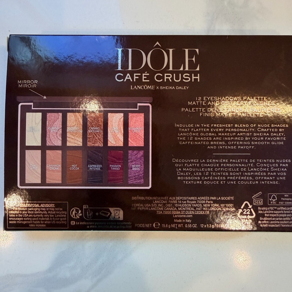 Lancôme Idôle Café Crush eyeshadow palette -w/ Sheila Daley - Picture 4 of 4